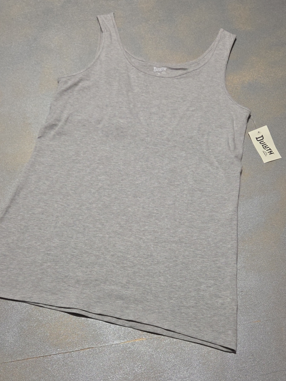 Duluth Trading Co Light Heather Gray Scoop Tank